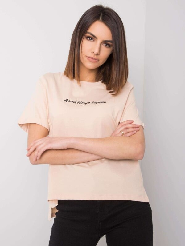 Peach Cotton T-Shirt by Kaylee