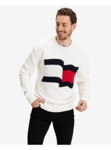 White Mens Sweater Tommy Hilfiger