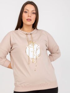Beige blouse of larger size