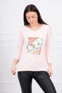 Blouse with 3D Bird graphic