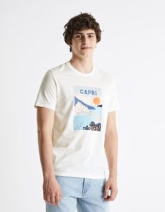 Celio Cotton T-Shirt Cevinty Capri
