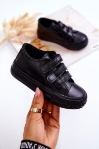 Children's Leather Sneakers with Velcro