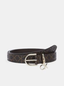 Dark brown women's patterned belt Calvin