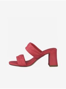 Dark pink heeled slippers Tamaris