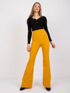 Elegant mustard trousers with