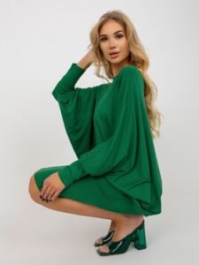 Green bat dress with a