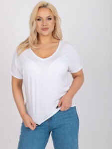 Large size Dina white blouse