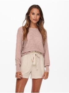 Light pink womens ribbed sweater ONLY