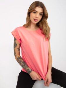 Peach monochrome T-shirt made of