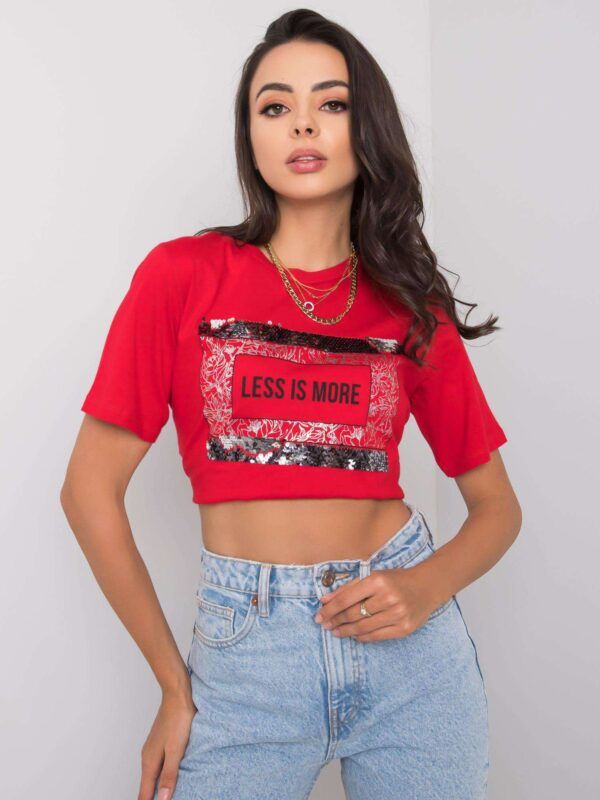 Women's red T-shirt with