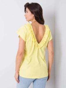Yellow blouse with neckline
