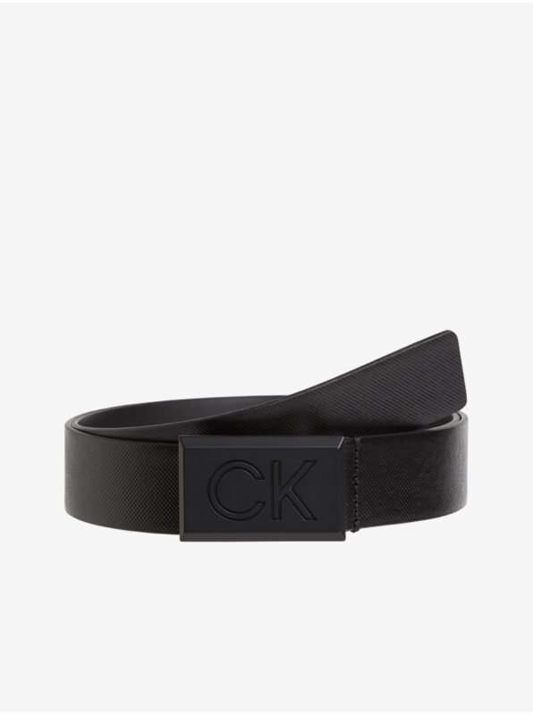 Black Men's Leather Belt Calvin Klein