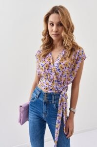 Chiffon blouse with floral