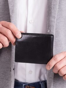 Elegant black horizontal wallet