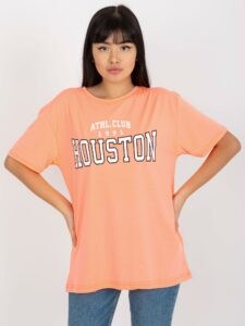 Fluo orange loose women's T-shirt