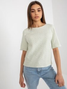 Light green formal blouse with