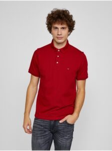 Red Men's Polo T-Shirt Tommy Hilfiger 1985