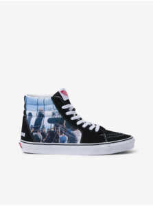 Black Unisex Ankle Sneakers with PRINT