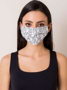 Black and white protective mask