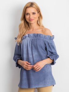 Blue Spanish blouse with