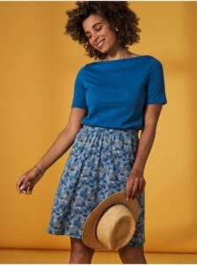 Blue Women's Patterned Skirt Tranquillo