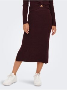Burgundy Sweater Midi Skirt JDY