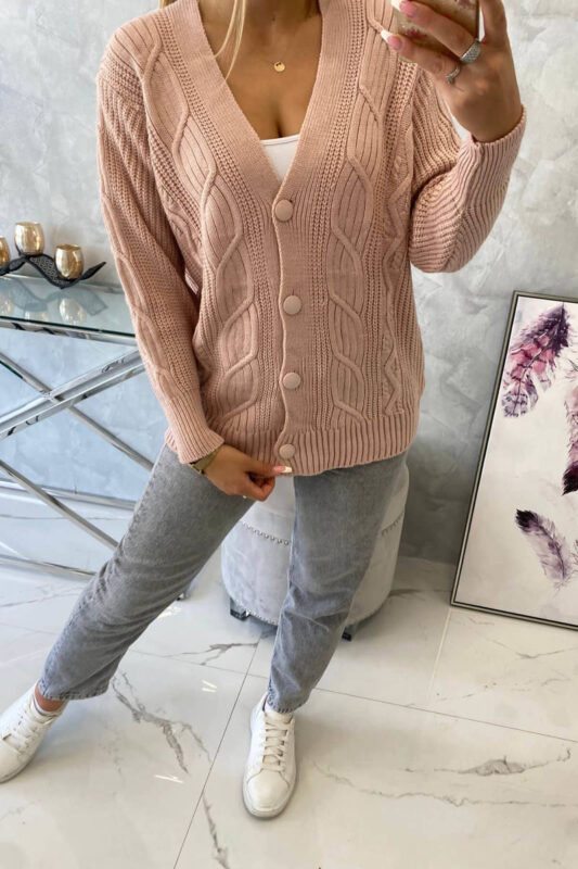Button sweater with wide sleeves