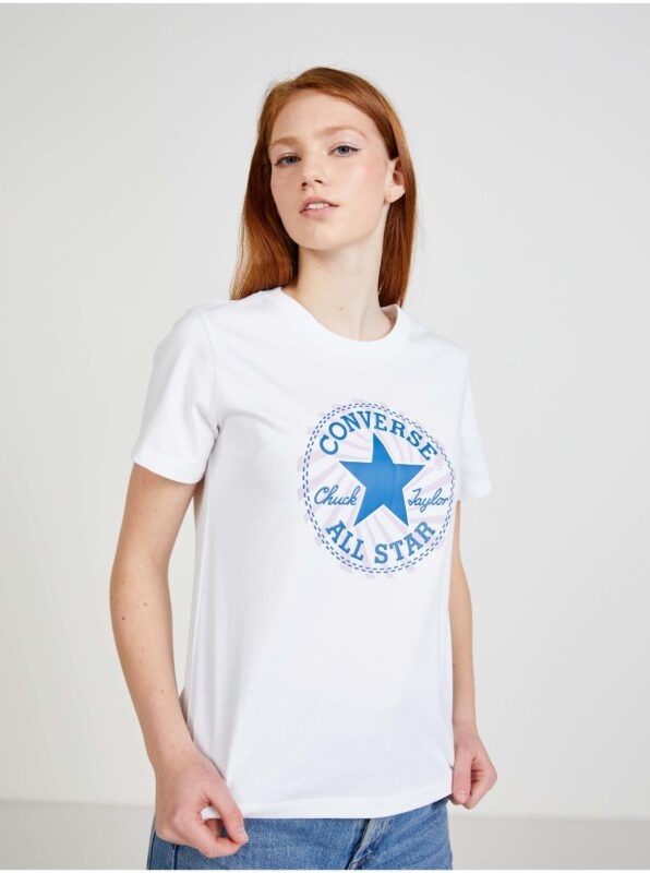 Converse White Women's T-Shirt -