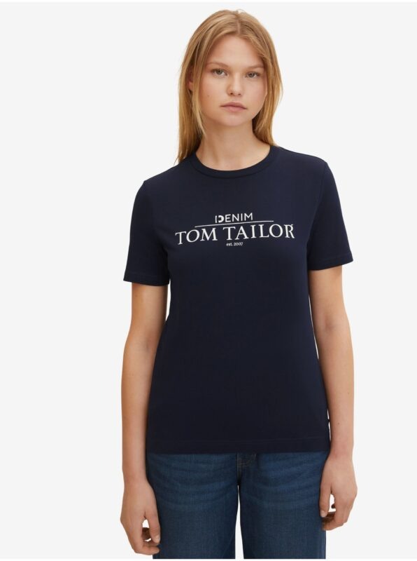 Dark Blue Women's T-Shirt Tom Tailor Denim -