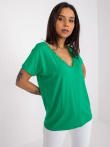 Dark green women's T-shirt with