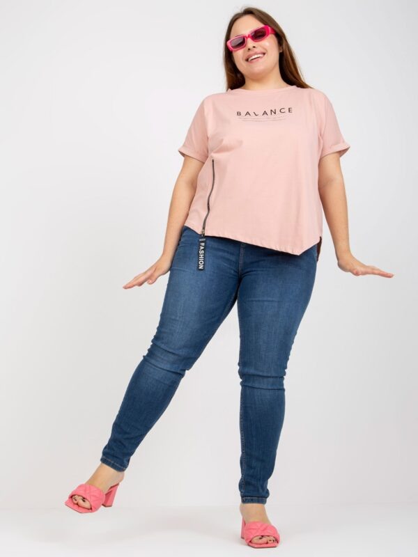 Dusty pink Plus size T-shirt with