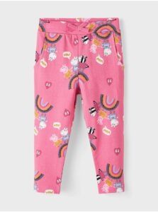 Pink Girls Patterned Sweatpants Name it Jina