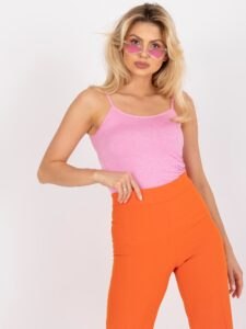 Pink viscose top with thin