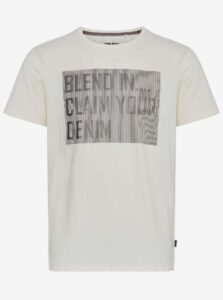 White T-shirt with Blend print