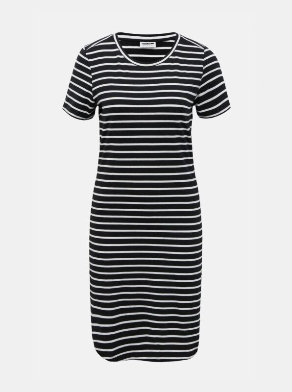 White-black striped basic dress Noisy May