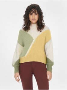 Yellow-cream patterned sweater JDY Killian