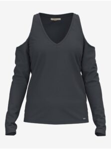Dark Grey Women's Shoulder T-Shirt Pepe