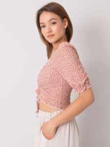 Dusty pink short blouse Anthea