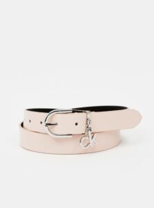 Light pink women's leather belt Calvin