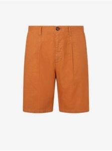 Orange Men's Shorts with Linen Pepe