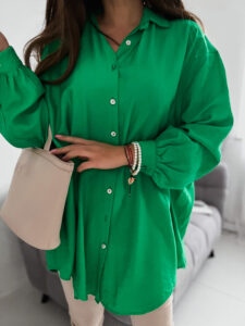 Oversize Women's Green Long Sleeve