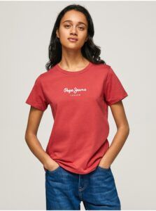 Red Women's T-Shirt Pepe Jeans