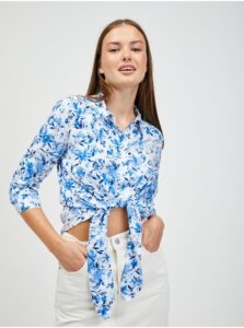 White-blue floral shirt with ORSAY