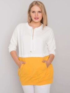 Women's ekru-yellow tunic of