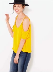 Yellow loose blouse with CAMAIEU
