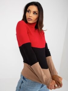 Basic camel red blouse with