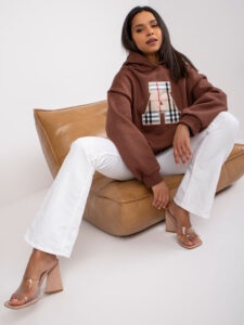 Brown cotton hoodie by