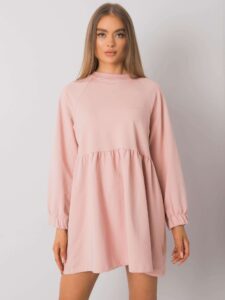 Dusty pink dress with long