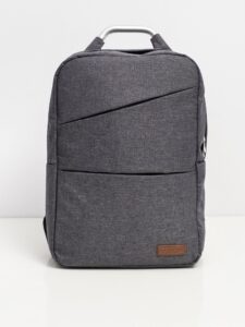 Grey laptop backpack with