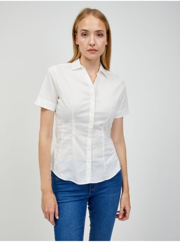 ORSAY Cream Short Sleeve Shirt